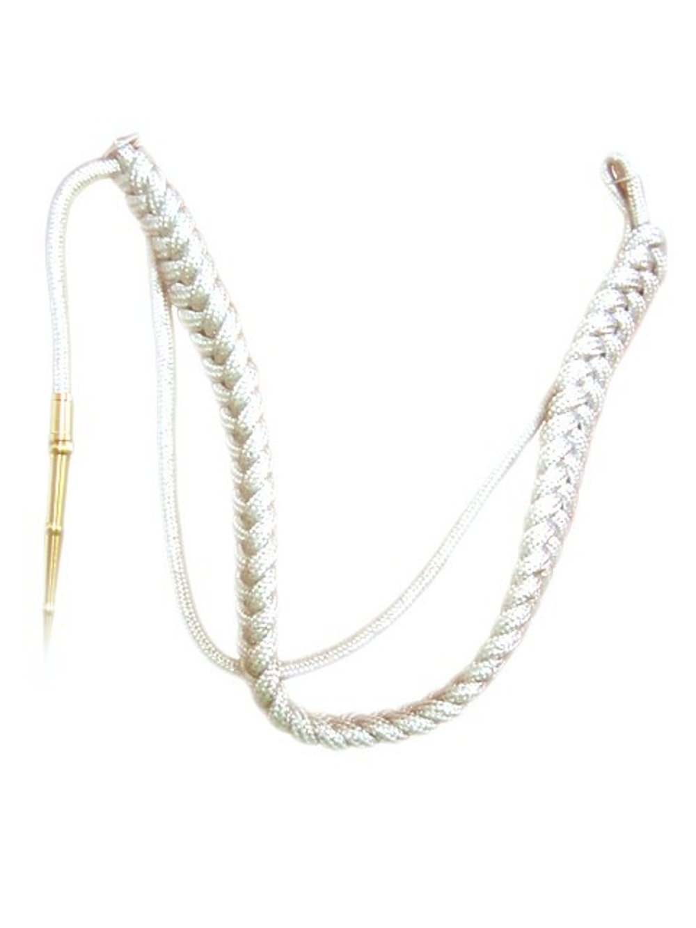 Аксельбант солдатский белый