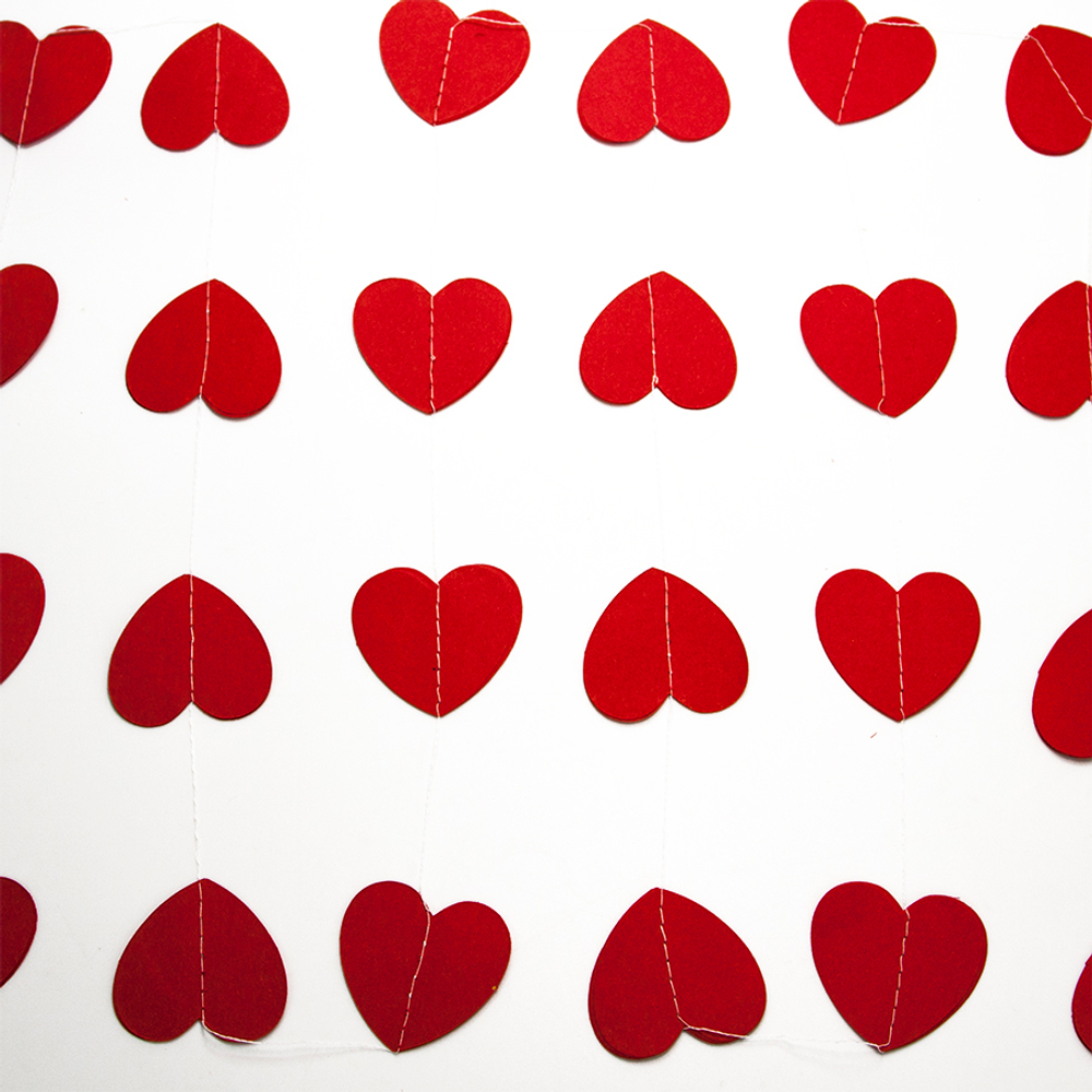 3D Гирлянда "Красные сердца"