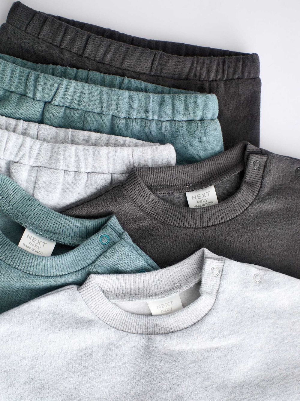 Толстовка и спортивные брюки в комплекте для малышей Next Q96-778, 3 шт., Серый, Голубой