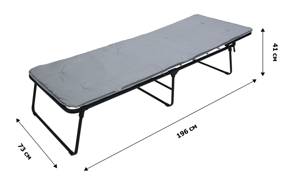 Кровать раскладная Надин п/мягкая лист 10мм арт.С408/71 (цвет ткани серый рис.без рисунка (1 шт. в уп.)