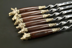 Подарочный набор шампуров в кейсе "Звери лесные"