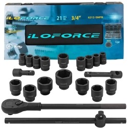 Набор инструментов ударных 21пр, 3/4''(6гр.) ILOforce IF-6212-5MPB