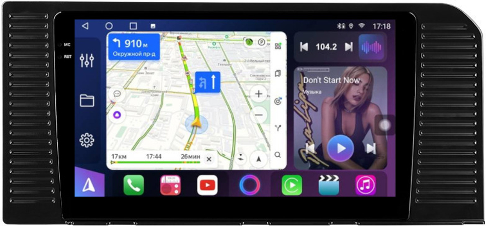 Магнитола для Toyota Land Cruiser Prado 250 2023+ (без 360) - FarCar 9687 монитор 10.36" QLED на Android 14, TS18, CarPlay, 4G SIM-слот