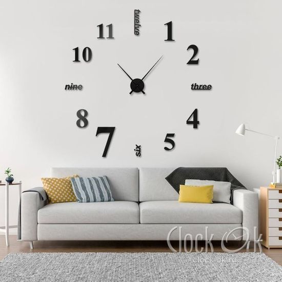 Настенные 3D часы Hi Style