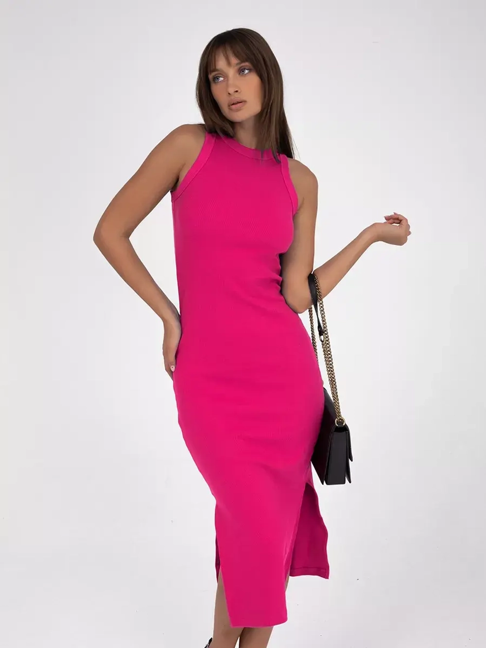 Платье лапша длинное без рукавов