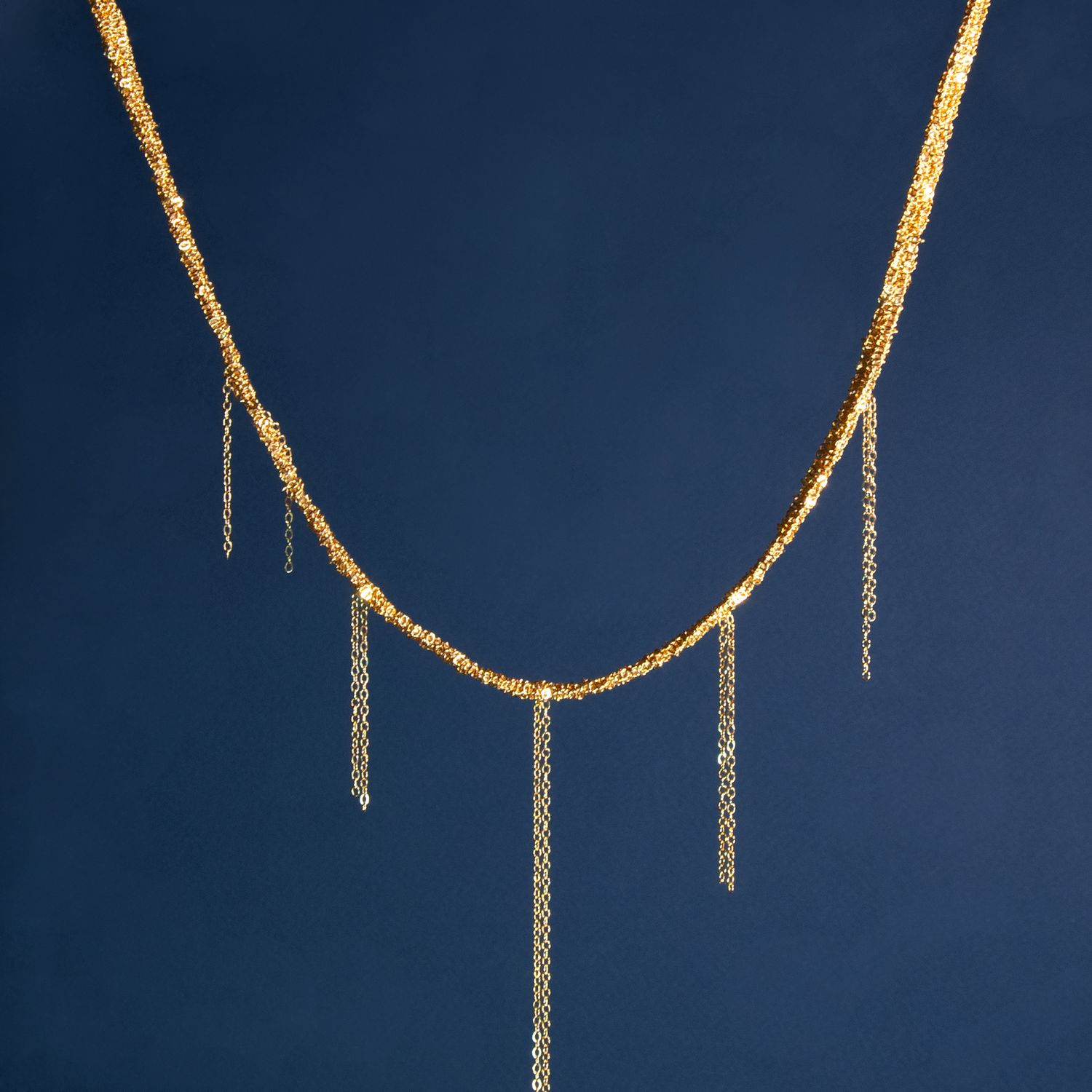 Плетенное колье - Позолота