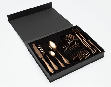 Набор столовых приборов на 6 персон 24 предмета Belo Inox Tamisa медный