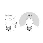 Лампа Gauss LED Elementary Шар 10W E27 730 lm 4100K 53220