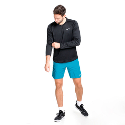 Мужское теннисное поло Nike Dri-Fit Advantage Half-Zip Long Sleeve Men - Black