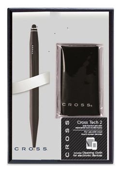 Cross Tech2 Satin Black шарик и салфетка для экранов (AT0652-1/1)