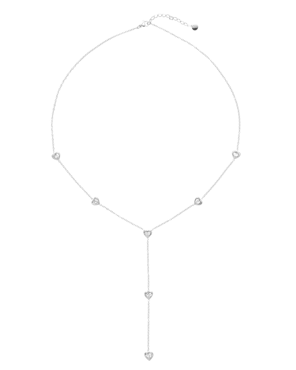 подвеска с камнями в форме сердца, серебо