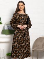 Платье Аура с поясом (черное) П15121-10М LT Collection