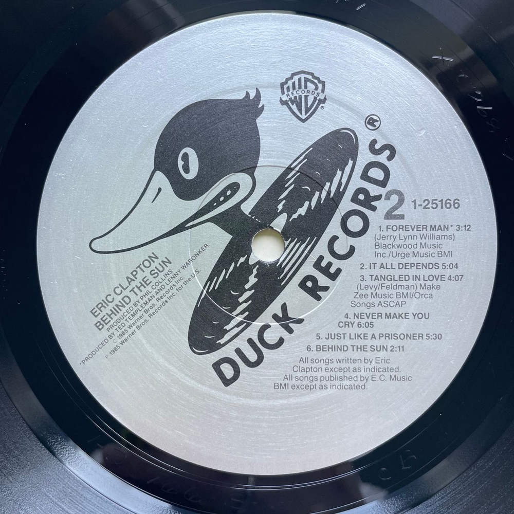 Винтажная виниловая пластинка LP Eric Clapton Behind The Sun (США 1985)