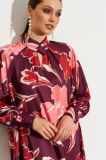 51425 Платье женское (бордовый принт)