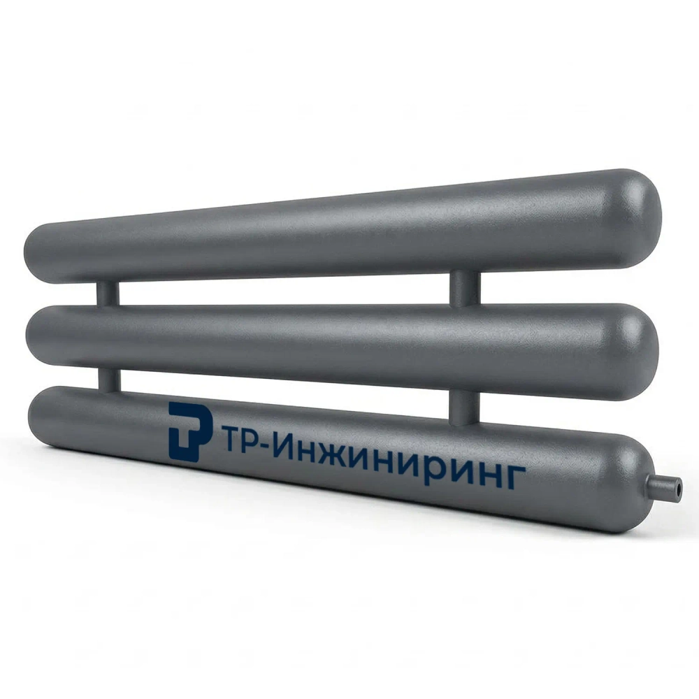 Регистр отопления РСЭ-3x133x4,0-1000 трёхрядный секционный с эллиптическими заглушками