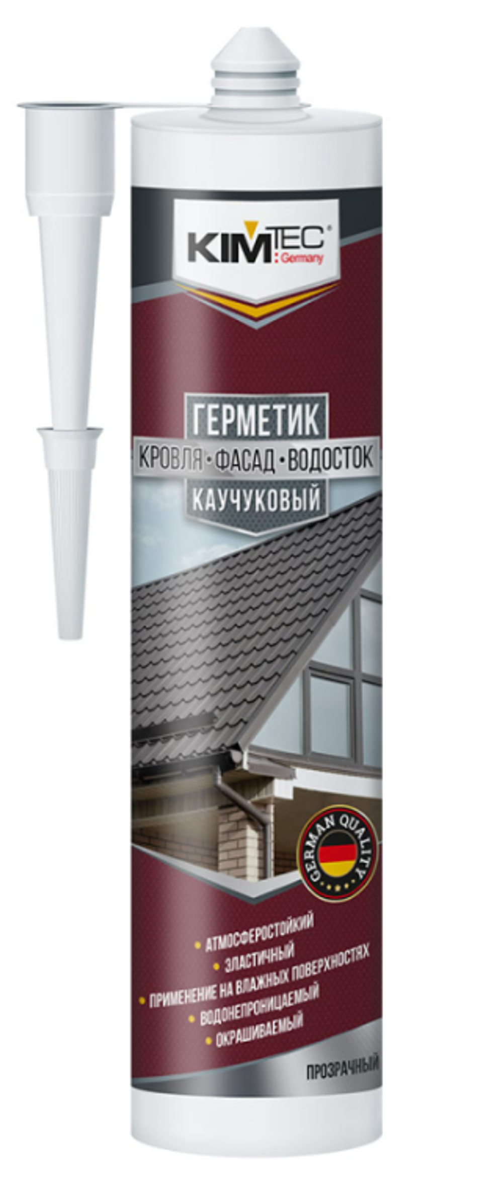 Герметик каучуковый "KIM TEC" прозрачный (310мл/12шт)