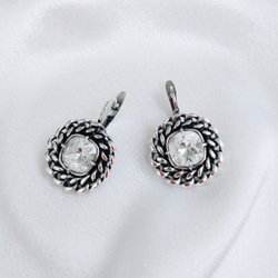 "Соренто"  серьги в серебряном покрытии из коллекции "Форсаж" от Jenavi с английским замком