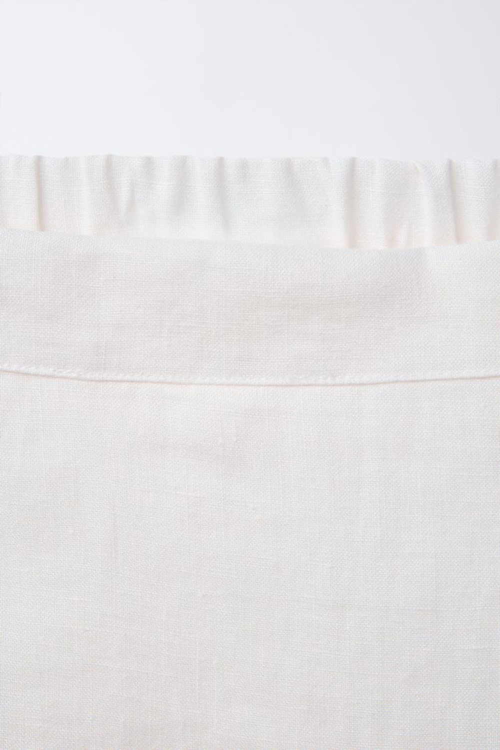 ZARA ЮБКА-ШОРТЫ ИЗ 100% ЛЬНА, ЭКРЮ