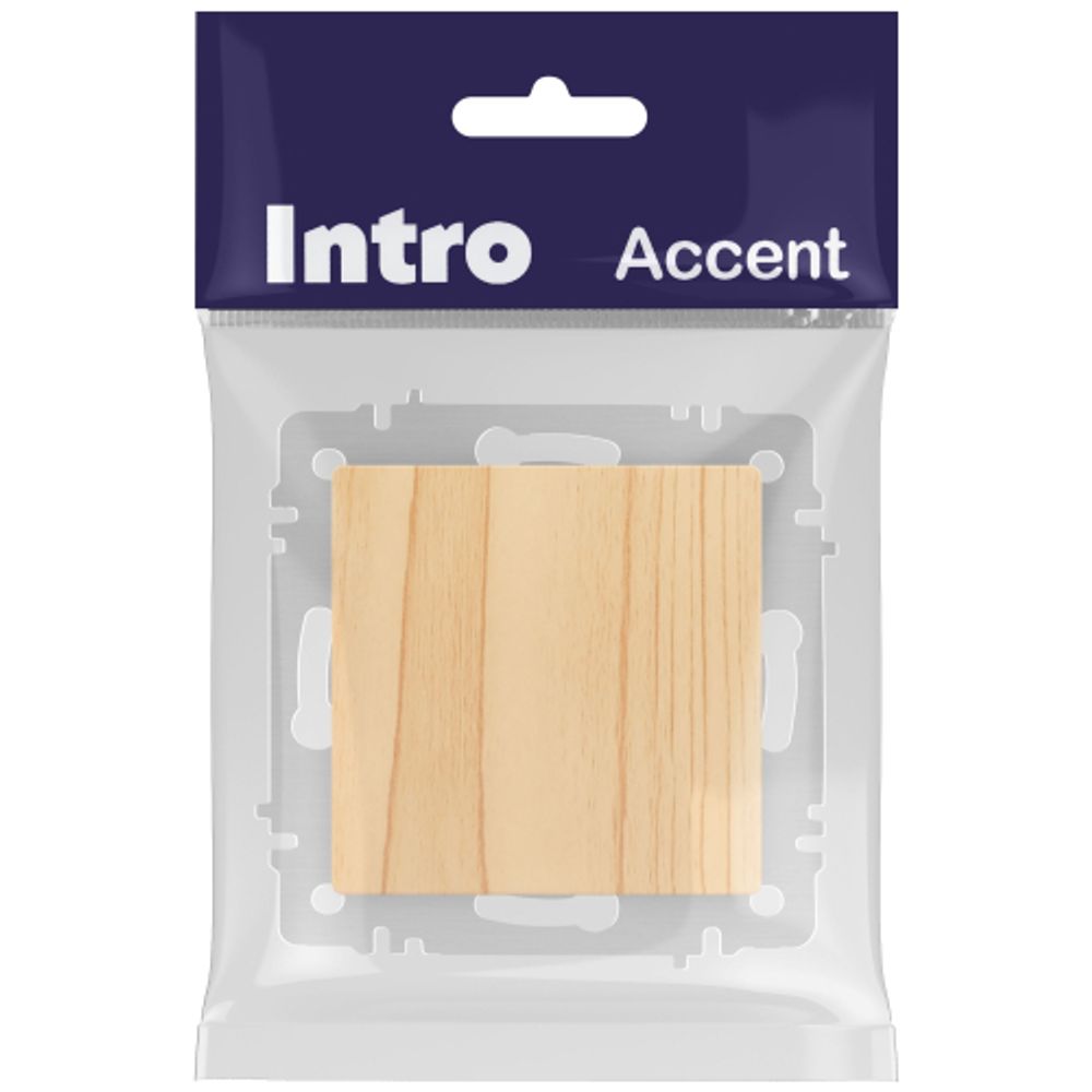Кнопка Intro Accent 6-109-11 10А-250В IP20 СУ AL/CU сосна