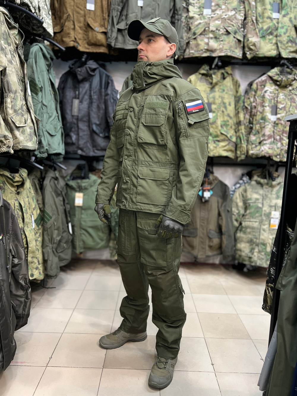 Костюм тактический Rescuer Олива (RipStop, MOLLE, демисезон)