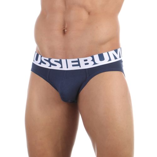 Мужские трусы слипы темно-синие AussieBum