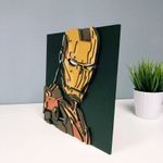 Железный человек от SamCraft - сборная 3D картина из дерева своими руками, герой из комиксов MARVEL