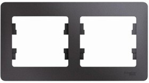 Рамка двойная Глосса горизонтальная графит.