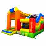 Коммерческий надувной батут «Радужный» с крышей, 5,9*5*3,5 м