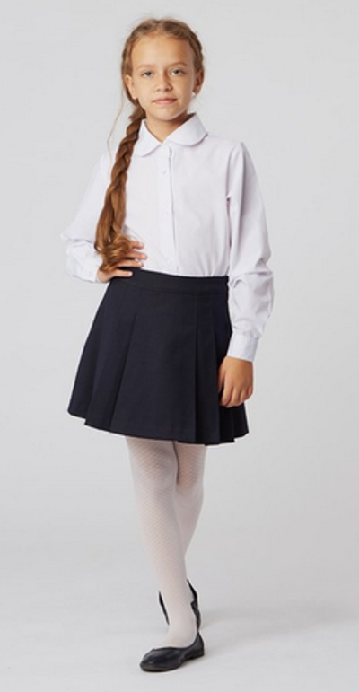 Блузка для девочек белая, р-р 152см 3488656