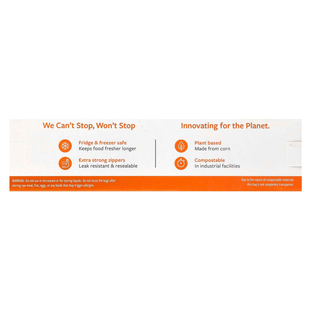 Full Circle, Компостируемые пакеты для снеков на молнии, 25 пакетиков