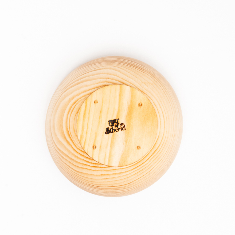 Деревянная глубокая тарелка-супница Art of Siberia из Сибирского Кедрf. T110