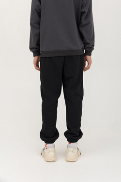 Трикотажные брюки KUL'TURA Oversize Basic Чёрный Флис