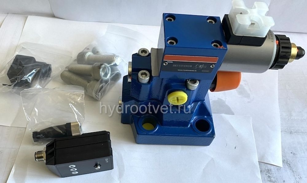 DBEME20-7X/200Y-8G24K31A1M - Пропорциональный предохранительный клапан со встроенным усилителем (OBE), Ду25, , регулировка давления до 200 бар, сигнал управления 0–10 В