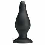 Большая анальная пробка на присоске - 15,4 см. (Цвет: черный)