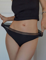 Эластичные трусики-бразилиана Brasilian Trim Flexie Adapt (Размер: S-M-L) (Цвет: черный)