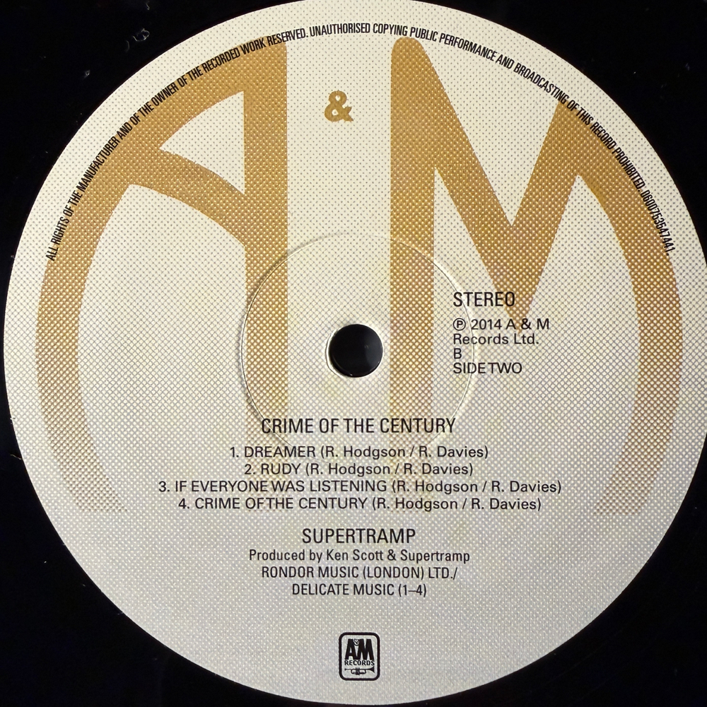 Supertramp ‎– Crime Of The Century (Европа 2022г.) Т