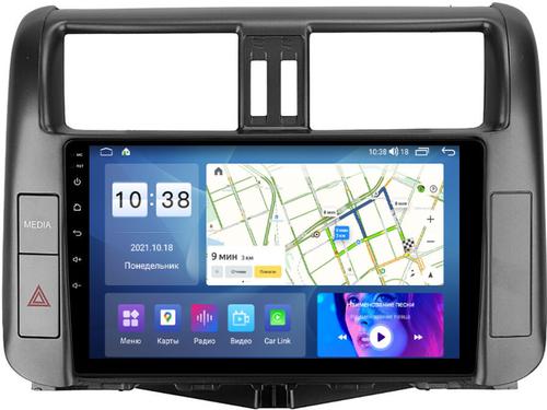 Магнитола для Toyota Land Cruiser Prado 150 2009-2013 (взамен 7" навигации) - Parafar PF065LUX4UHD на Android 13, Быстрая, QLED, CarPlay, 4G SIM-слот
