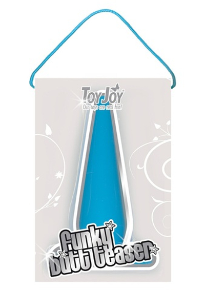 Голубая анальная пробка Funky Blue - 10,50 см.