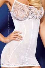 Белое прозрачное платье на тонких бретельках Dress D204 , (46-48) (Цвет: белый)