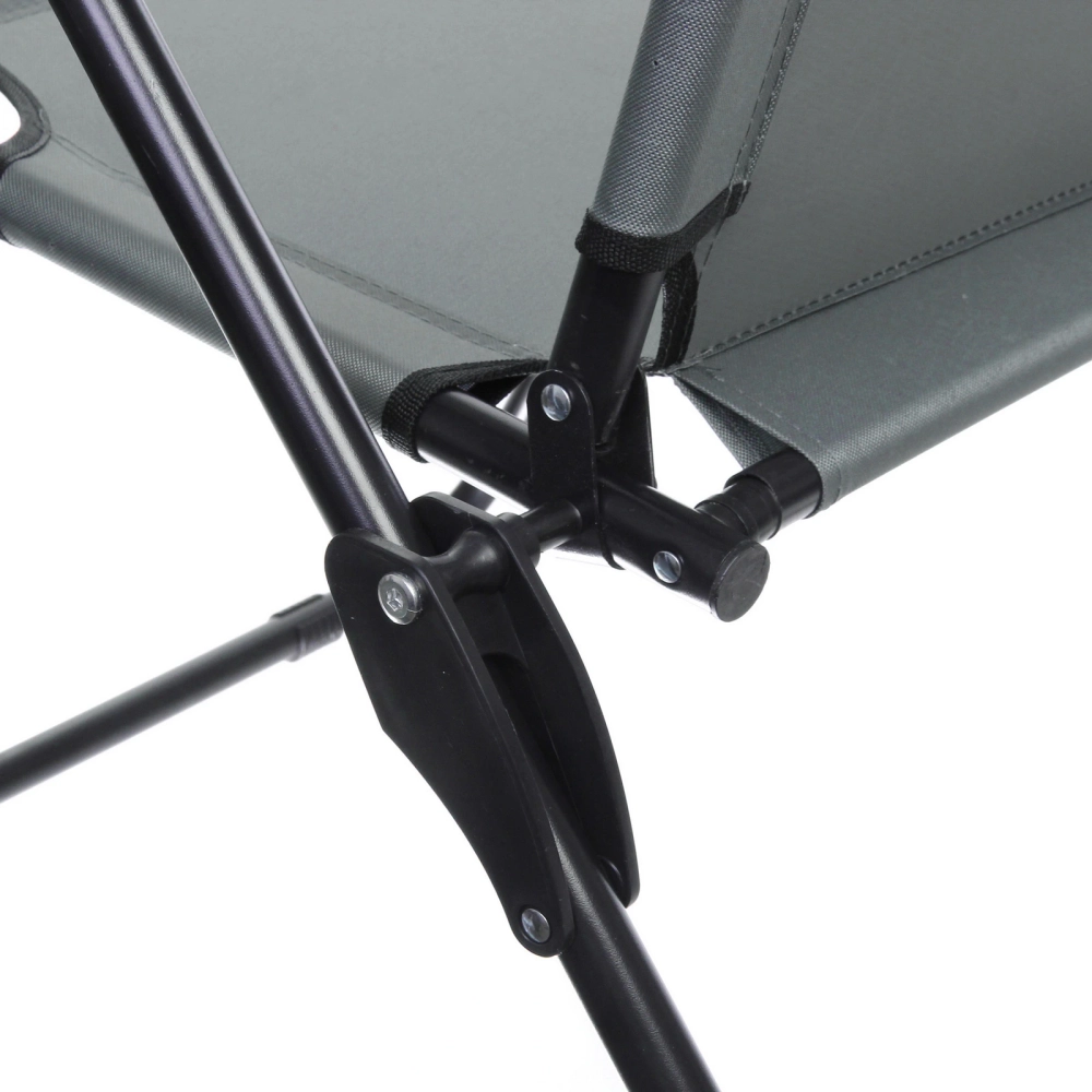 Кресло складное с подлокотниками TFS1608, 54*68*95 см, 3 положения, серый.