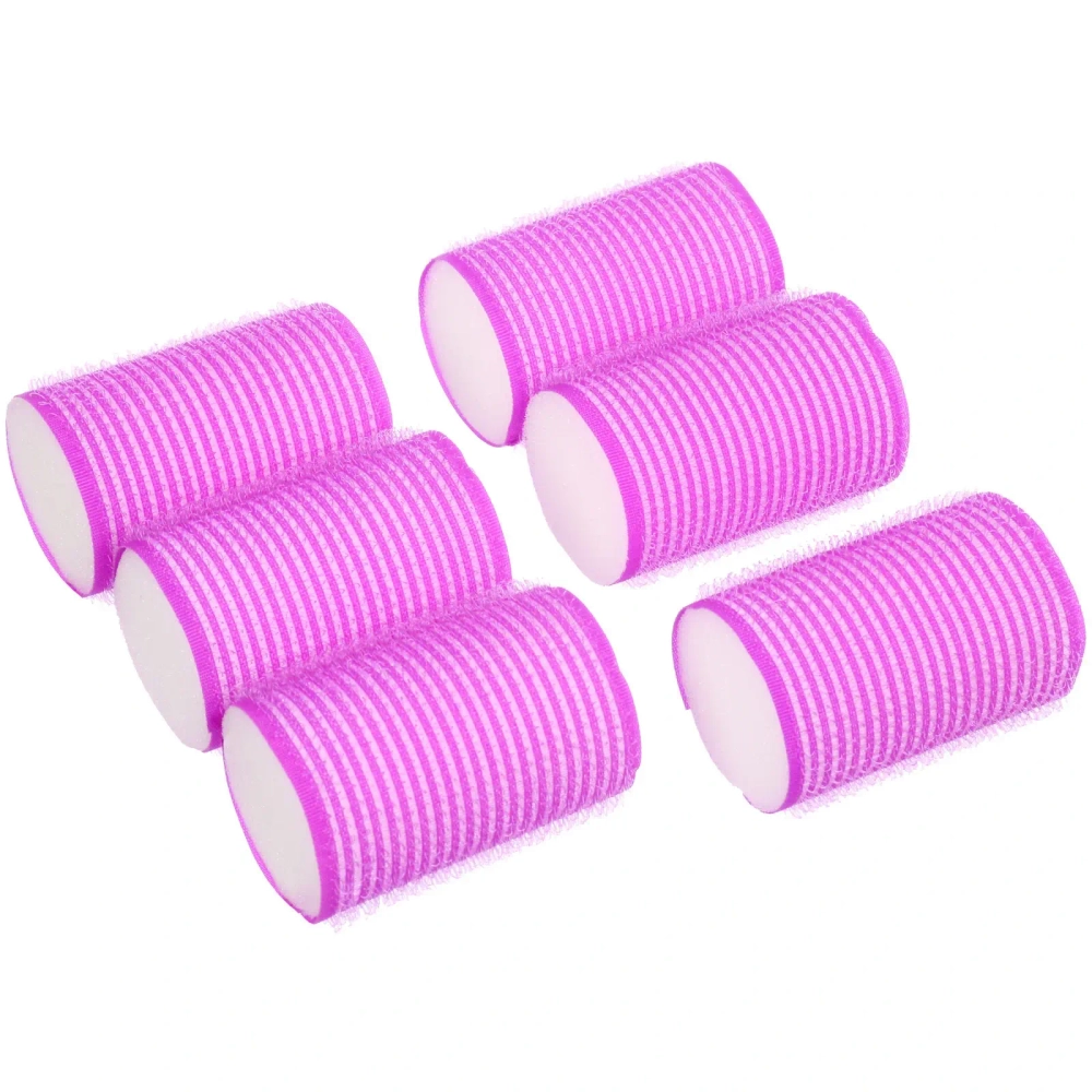 Бигуди-липучки с поролоном для сна мягкие 6шт «Безупречные Локоны», цвет фуксия, 6*4см