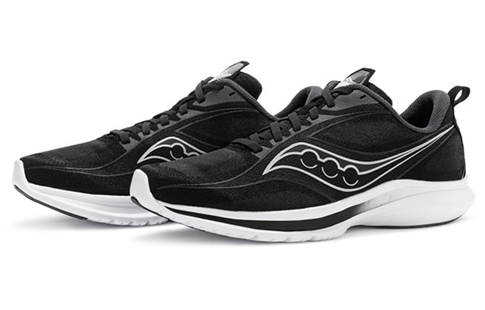 Saucony Kinvara Elite 13 sports comfortable racing fabric shock absorption non-slip wear-resistant lightweight low-top marathon running shoes men's black silver