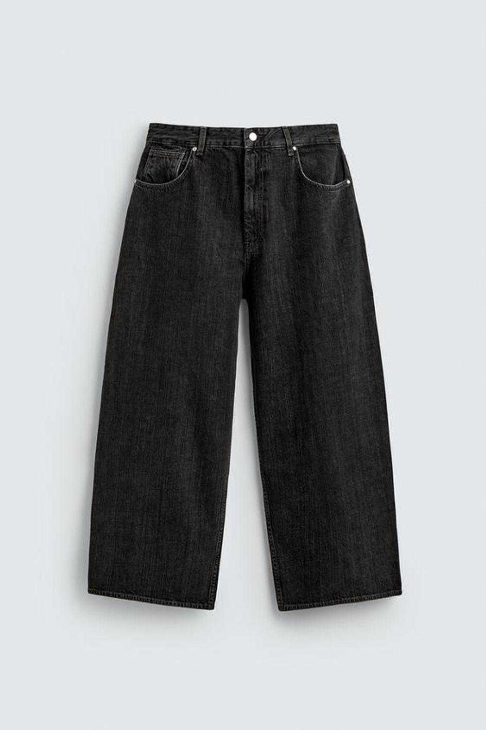 ZARA ДЖИНСЫ WIDE FIT, КОРИЧНЕВЫЙ