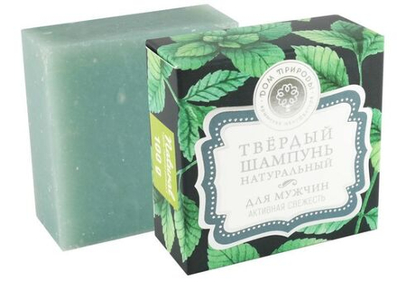 Твердый шампунь Дом природы Активная свежесть для мужчин 90 г