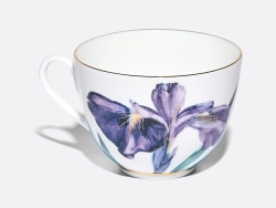 Чашка с блюдцем L’Art des Fleurs (Искусство цветов) в подарочной упаковке, форма Весенняя 2, рисунок Аметистовое пламя, арт 81.33403.00.1