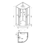 Душевая Кабина Triton Прайм-Блэк 90*90 А