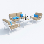 Лаунж зона Ideal Patio ЭСТИВО бежевая - белый каркас