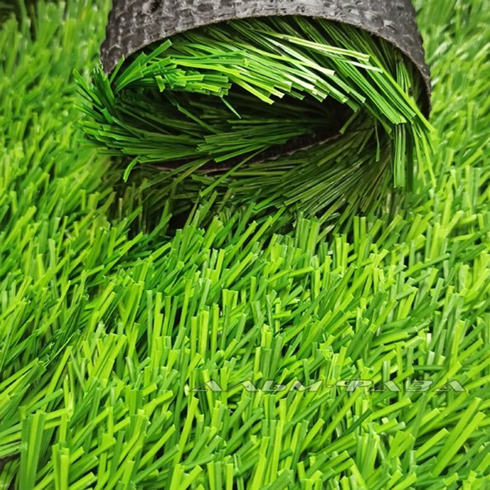 Трава искусственная "Атланта" 40 мм Dtex 12000, ширина 2м, рулон 25м, 50кв.м