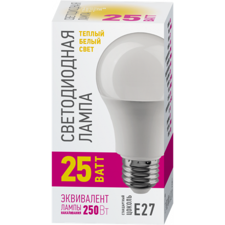 Лампа светодиодная Е27 Груша 25W (250Вт) 2700K ОНЛАЙТ тёплый свет