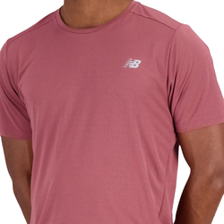 Футболка мужская теннисная New Balance Accelerate Short Sleeve - washed burgundy